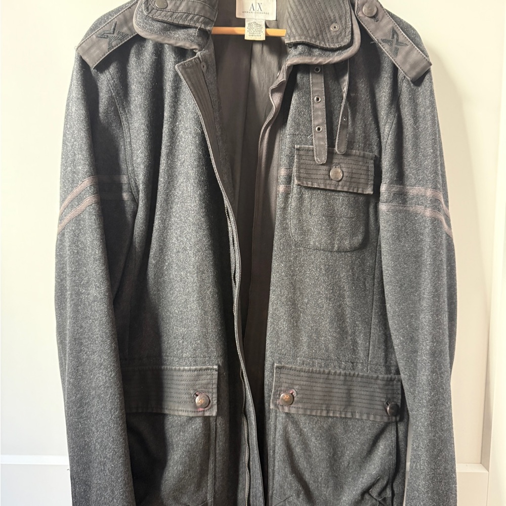 Armani Exchange Charcoal Military Jacket